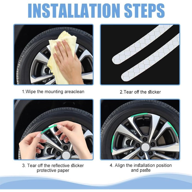 Waterproof Reflective Rim Stickers