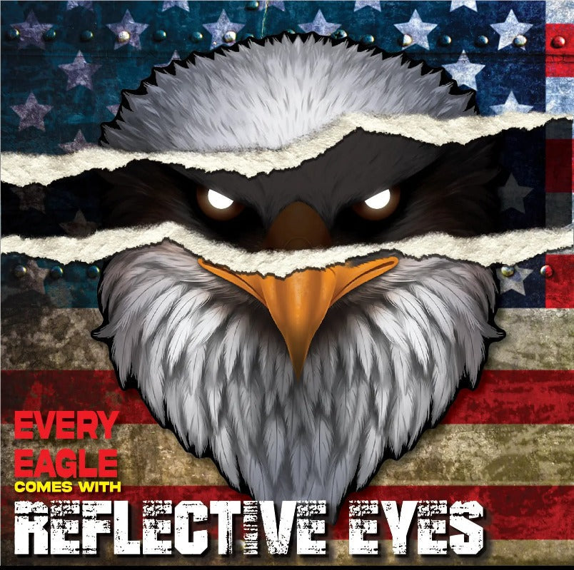 Reflective Eyes Eagle Decal
