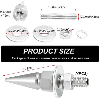 Spike Aluminum License Bolts