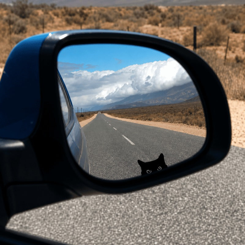 Playful Peeking Cat Decal