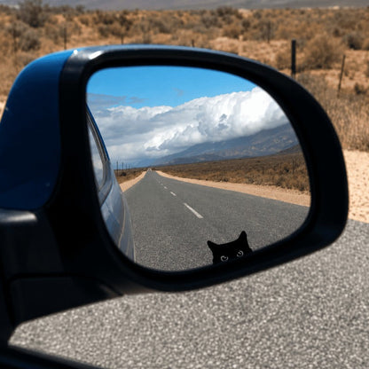 Playful Peeking Cat Decal