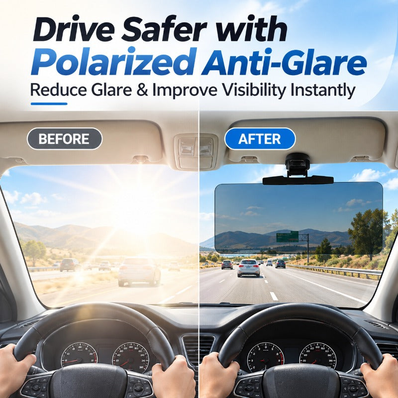 Car Sun Visor With Polarized Glare Protection