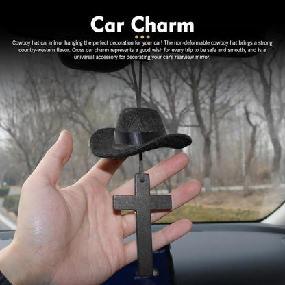 Cowboy Hat Cross Pendant