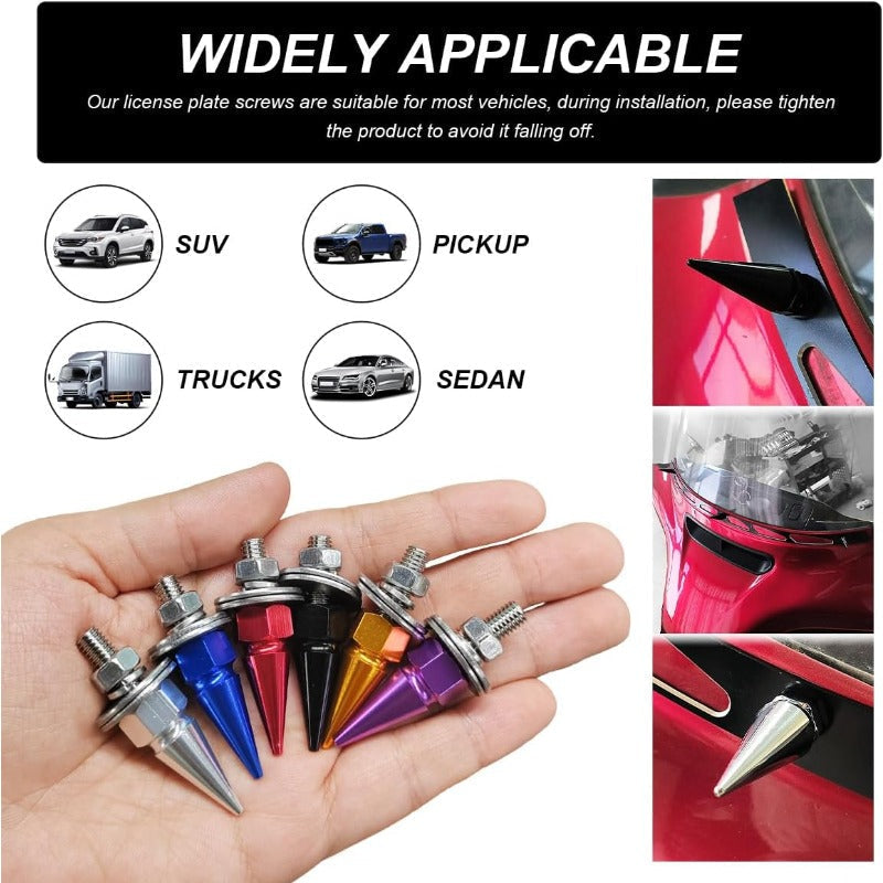 Spike Aluminum License Bolts