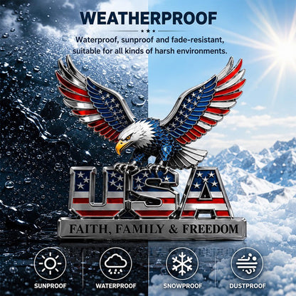 Patriotic Eagle Car Decal