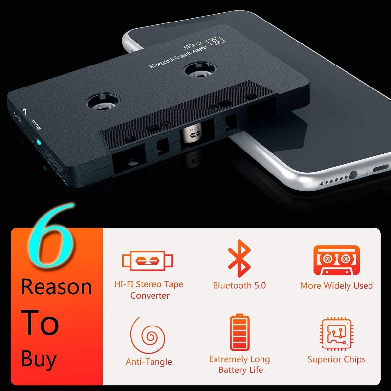 Wireless Bluetooth Cassette Adapter