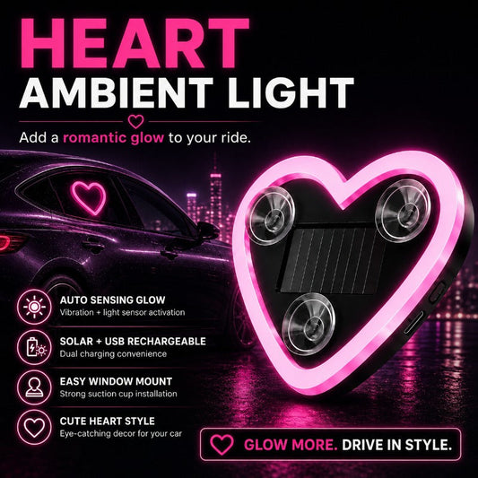 Solar Heart Car Ambient Light