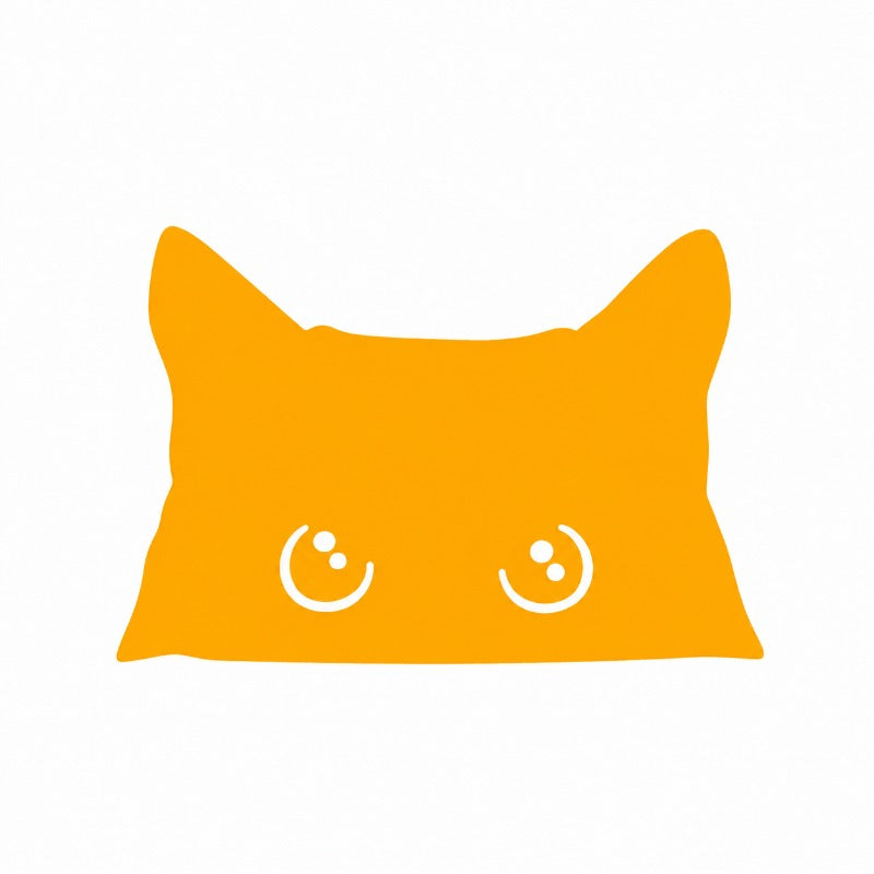 Playful Peeking Cat Decal