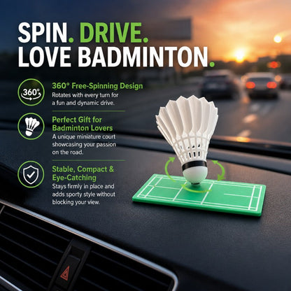 Rotating Dashboard Badminton Decor