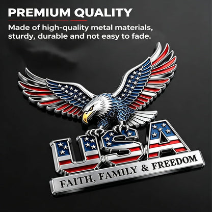 Patriotic Eagle Car Decal