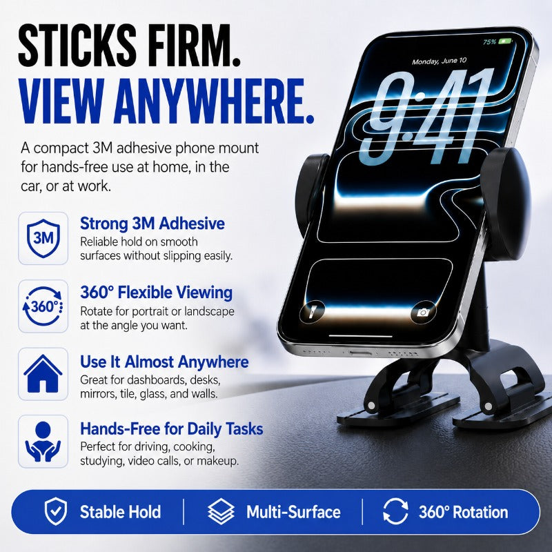 Rotating Multi-Surface Phone Mount
