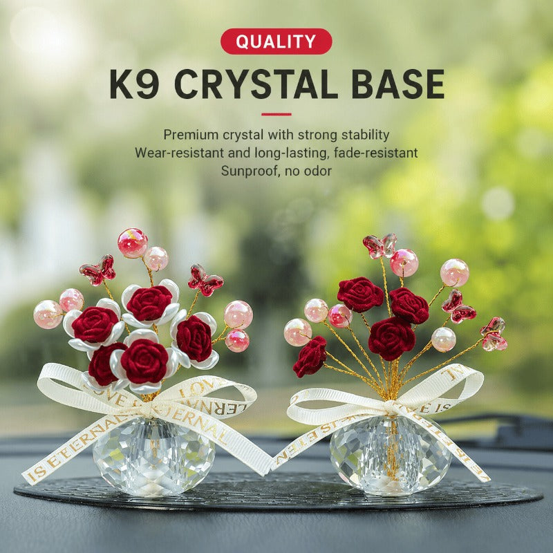 Elegant Rose Dashboard Ornament