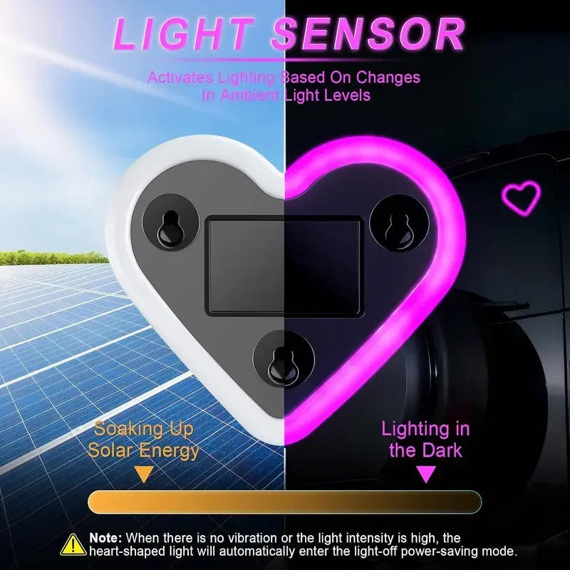 Solar Heart Car Ambient Light