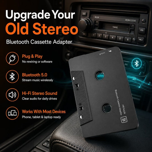 Wireless Bluetooth Cassette Adapter