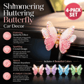 Fluttering Crystal Butterfly Car Decor