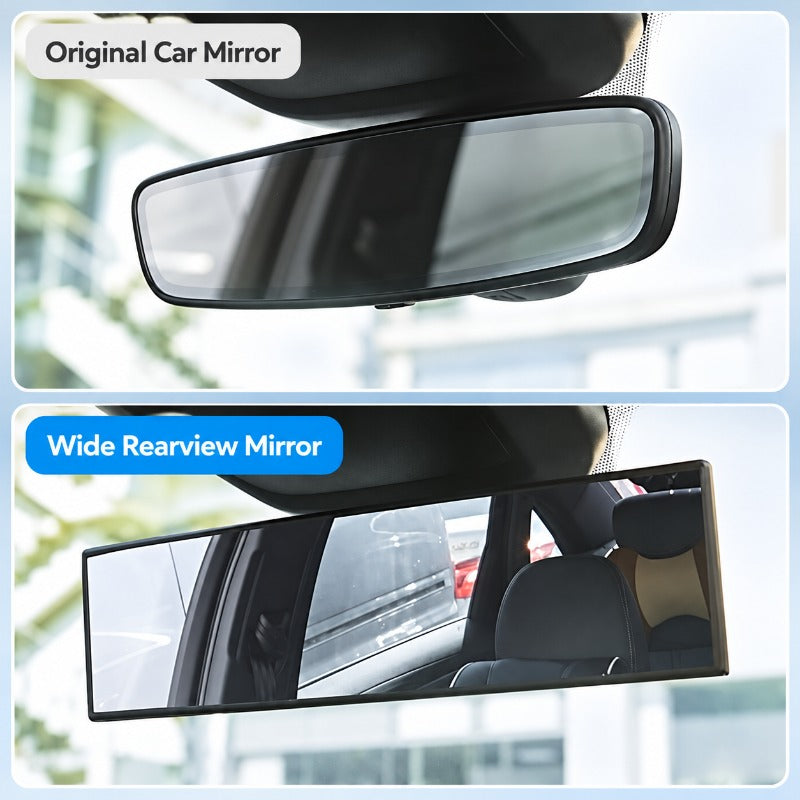 12-Inch Clip-On Panoramic Rear-View Mirror