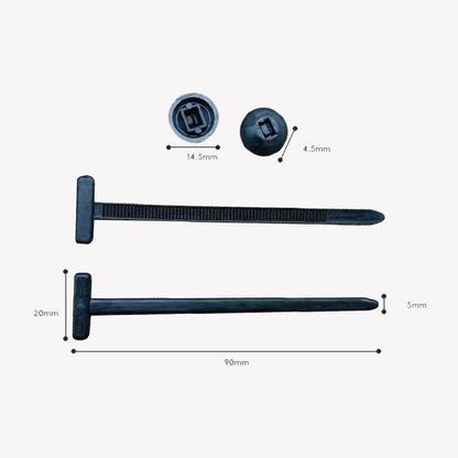 Eptchn Snap-Fit Nylon Fastening Clip Locking Zip Ties