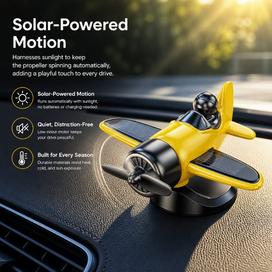 Solar Powered Airplane Ornament