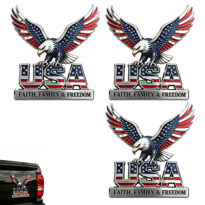 Patriotic Eagle Car Decal