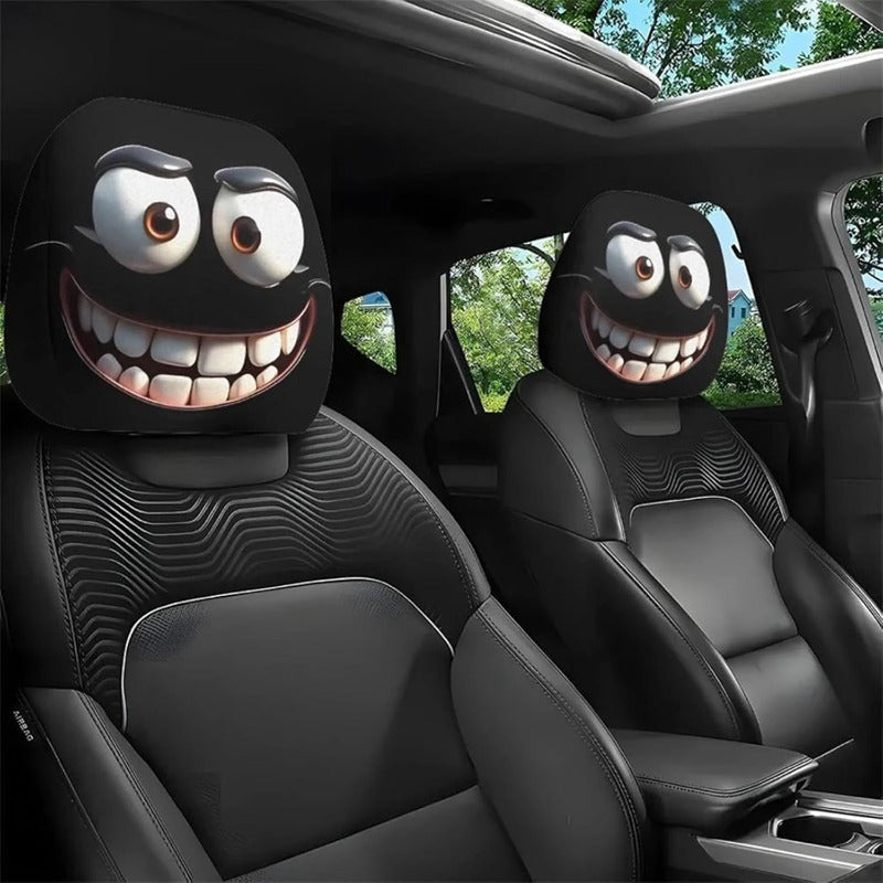 Playful Cartoon Headrest Cover