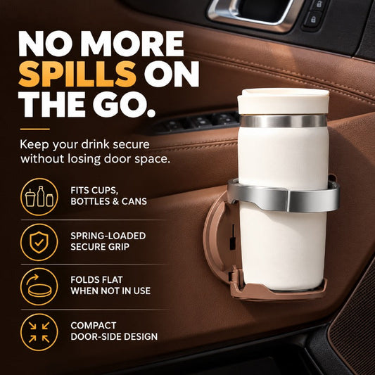 Foldable Car Door Cup Holder