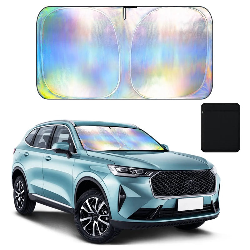Iridescent Reflective Windshield Sunshade