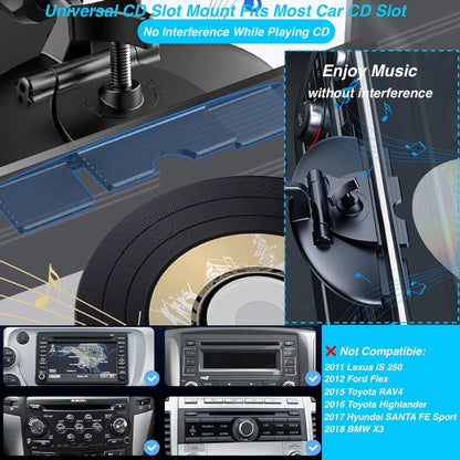 Shockproof CD Slot Screen Mount