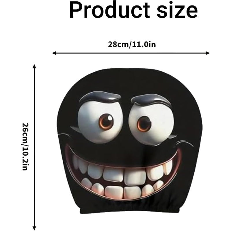Playful Cartoon Headrest Cover