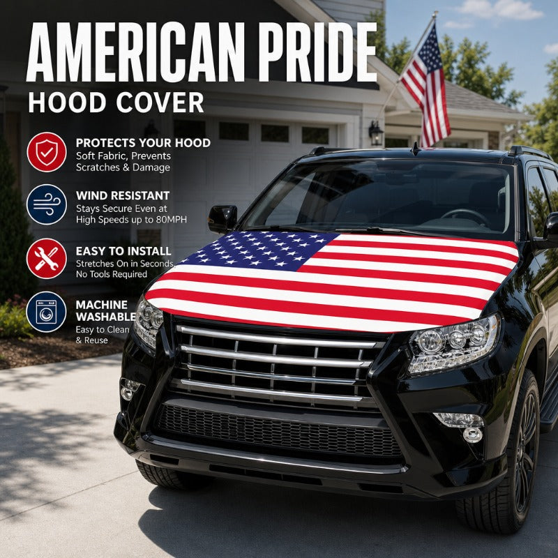 Universal American Flag Hood Cover