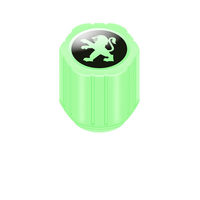 20-Pack Neon Green Glow Tire Valve Caps – No Battery Needed, Universal Fit