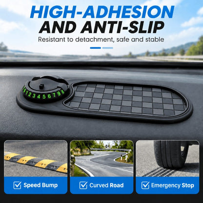 Woyuosn Multifunction Car Mat with Phone Holder Hidden Number Plate