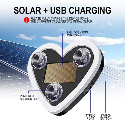 Solar Heart Car Ambient Light