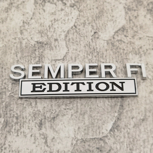 SEMPER FI EDITION Car Emblem Metal Badge