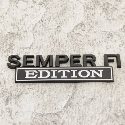 SEMPER FI EDITION Car Emblem Metal Badge