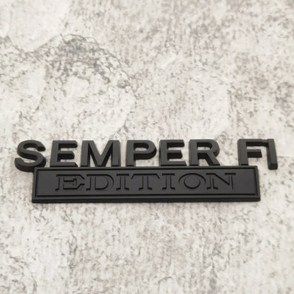SEMPER FI EDITION Car Emblem Metal Badge