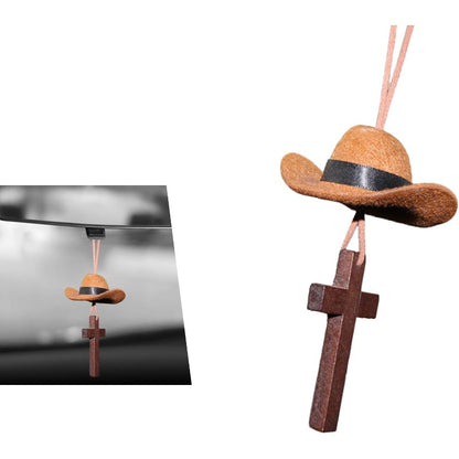 Cowboy Hat Cross Pendant