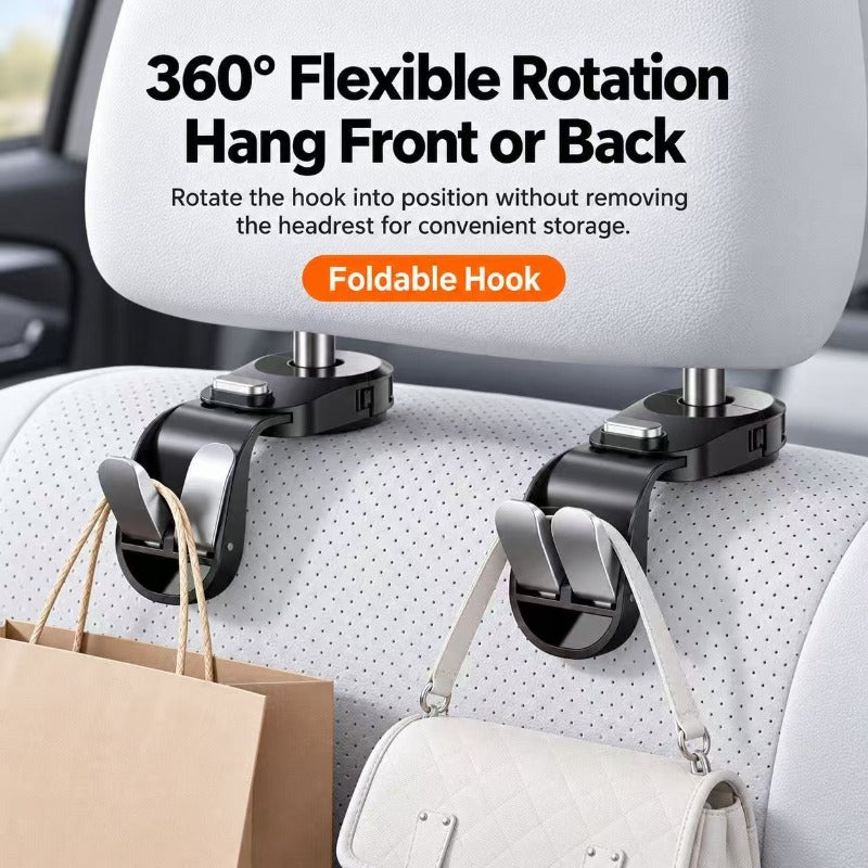 Foldable Car Headrest Hook