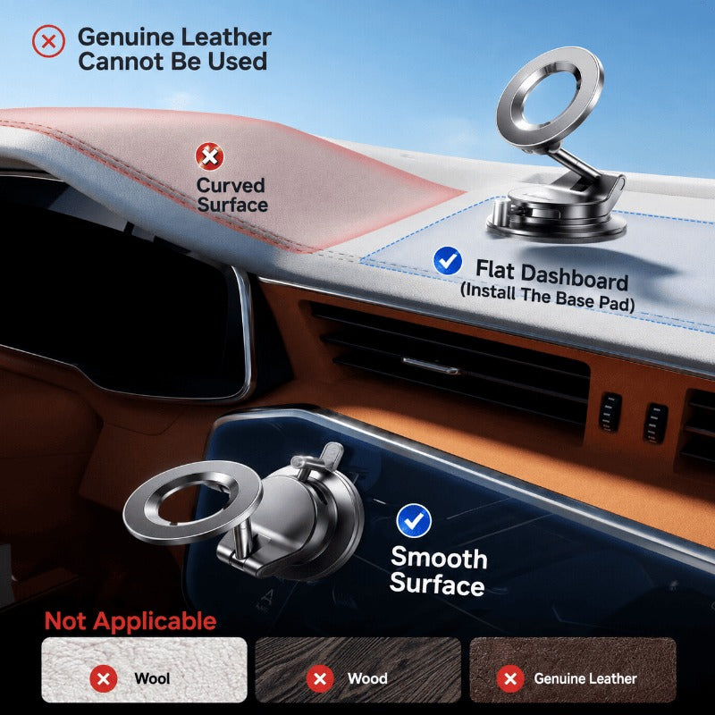 Vacuum Lock Magnetic Car Mount