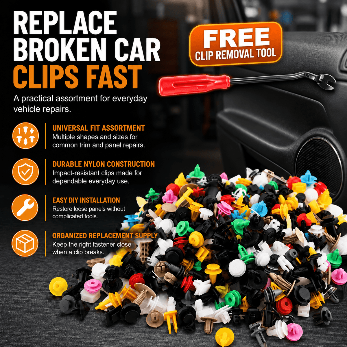 Universal Auto Trim Clip Kit