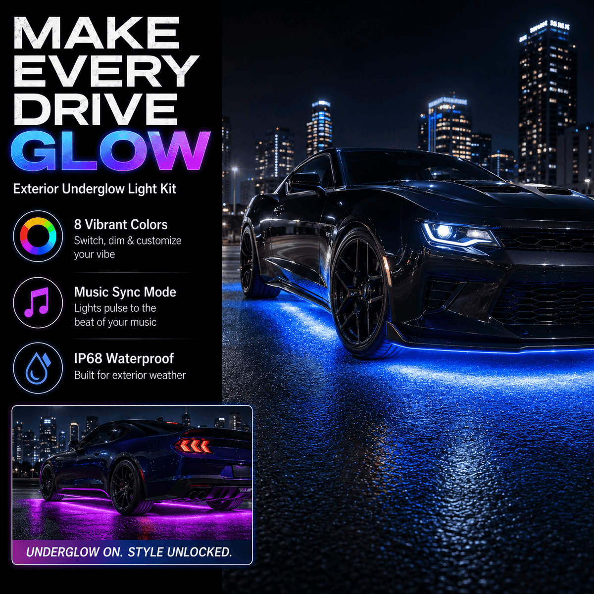 Waterproof Universal Vehicle RGB Strips