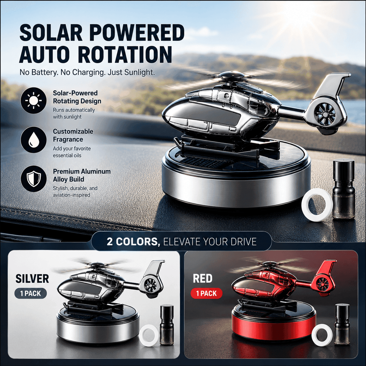Solar Rotating Helicopter Diffuser