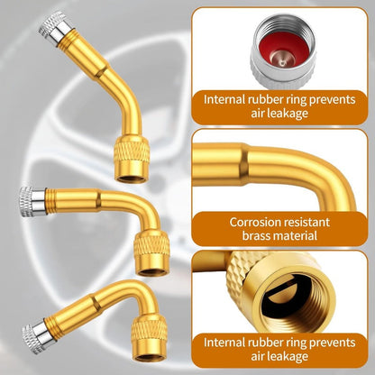 FlexiValve Durable Brass Extension Adapters 45° 90° 135° Set