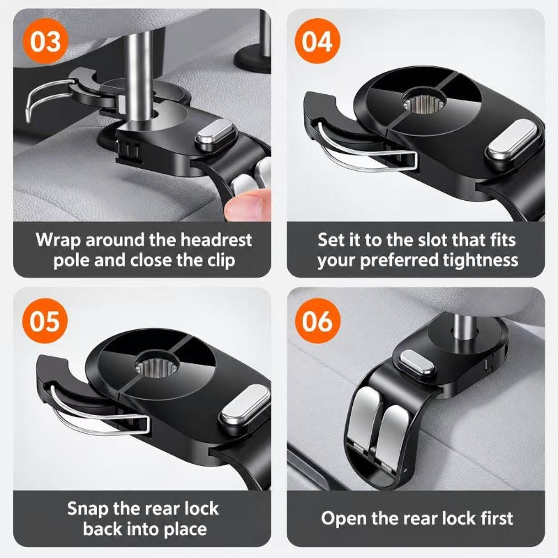 Foldable Car Headrest Hook