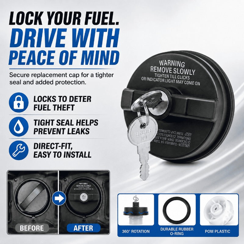 Locking Anti-Theft Fuel Cap