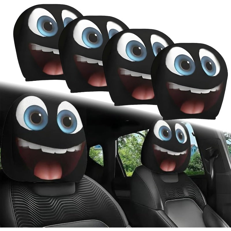 Playful Cartoon Headrest Cover
