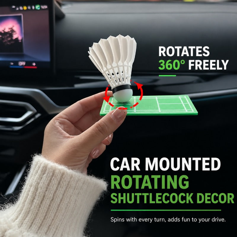 Rotating Dashboard Badminton Decor