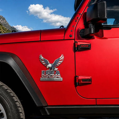 Patriotic Eagle Car Decal