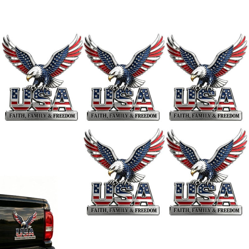 Patriotic Eagle Car Decal