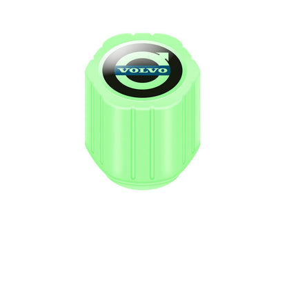 20-Pack Neon Green Glow Tire Valve Caps – No Battery Needed, Universal Fit
