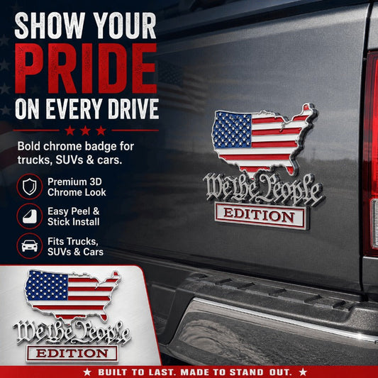 Patriot Flag Edition Car Emblem Badge